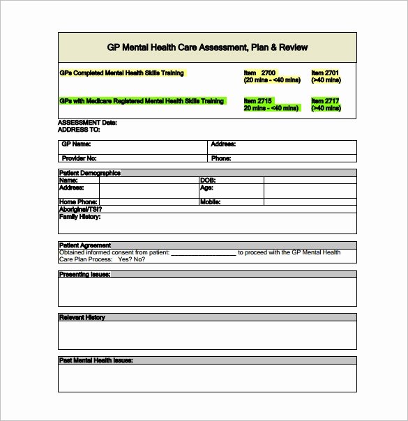 Behavioral Health Treatment Plan Template Awesome 8 Treatment Plan Templates