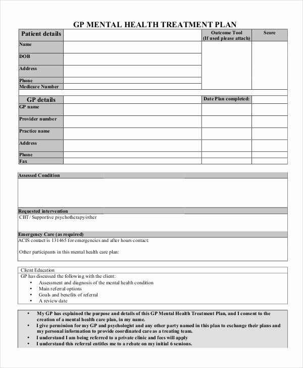 Behavioral Health Treatment Plan Template Beautiful Free 23 Treatment Plan In Examples Samples Google Docs