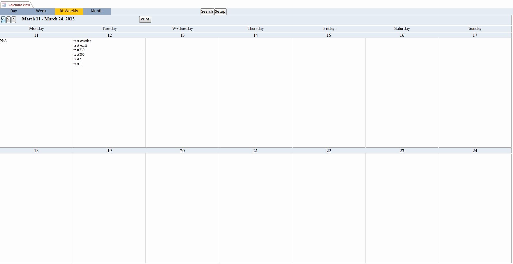 Bi Weekly Schedule Template Awesome Calendar Scheduling Database Template