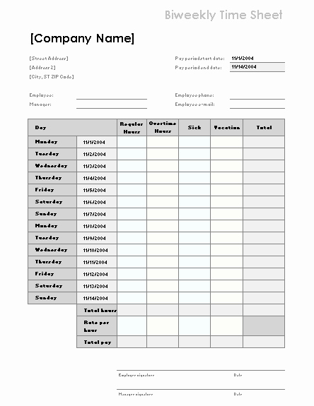 Bi Weekly Schedule Template Best Of Schedules Fice