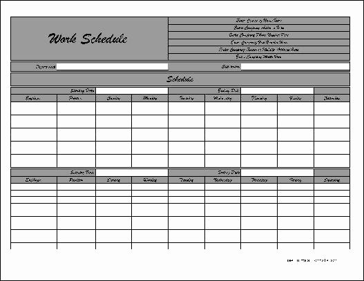 Bi Weekly Schedule Template New 29 Of Bi Weekly Employee Schedule Template