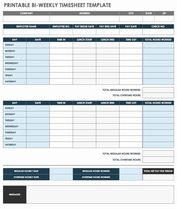 Bi Weekly Work Schedule Template Awesome 28 Free Time Management Worksheets