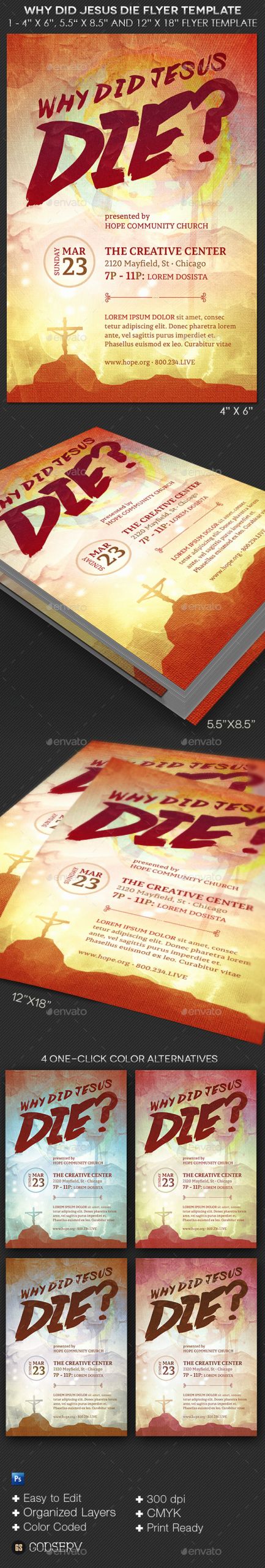 Bible Study Invitation Template Best Of why Did Jesus Die Church Flyer Template