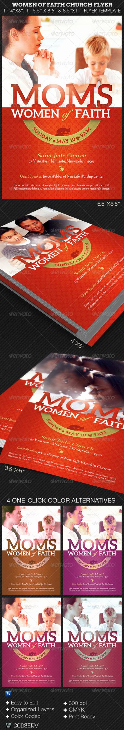 Bible Study Invitation Template Fresh Women Of Faith Church Flyer Shop Template