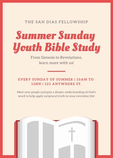 Bible Study Invitation Template Luxury Customize 52 Church Flyer Templates Online Canva