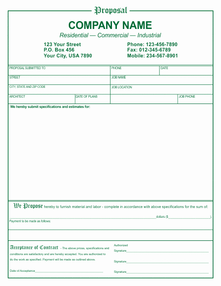 Bid form Template Free Unique 7 Proposal Templates Excel Pdf formats