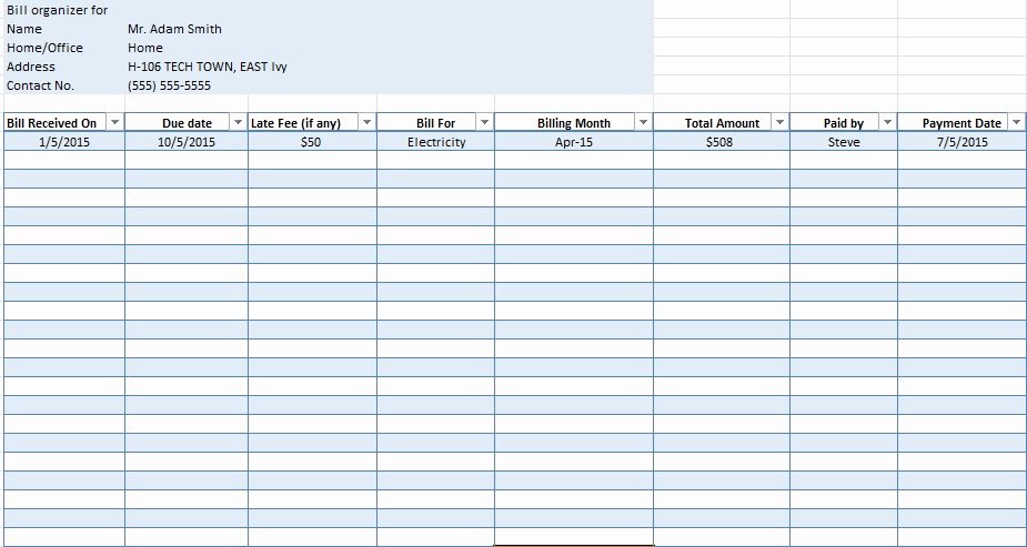 Bill Payment Schedule Template Excel Awesome 5 Bill Payment Schedule Template Pdf &amp; Word Excel Tmp