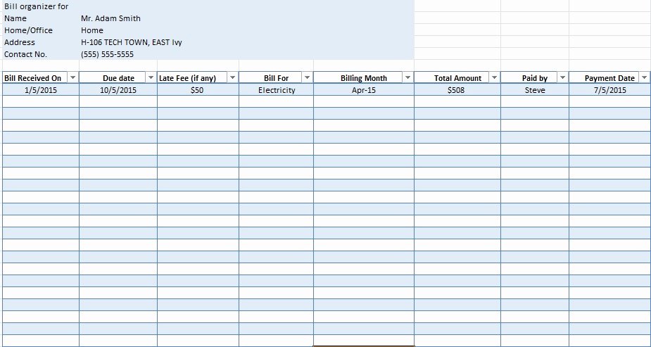 Bill Payment Schedule Template Excel Awesome 5 Bill Payment Schedule Template Pdf &amp; Word Excel Tmp