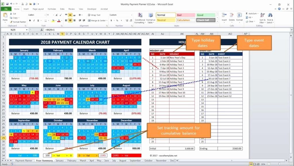 Bill Payment Schedule Template Excel Luxury Bill Payment Calendar