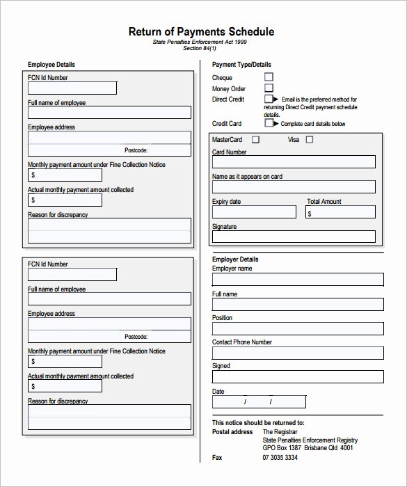 Bill Payment Schedule Template Excel New 20 Payment Schedule Template Free Word Excel Pdf