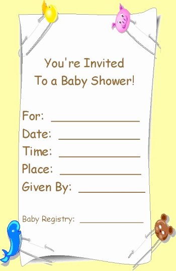 Blank Baby Shower Invitation Template Elegant Free Printable Babyshower Invitation