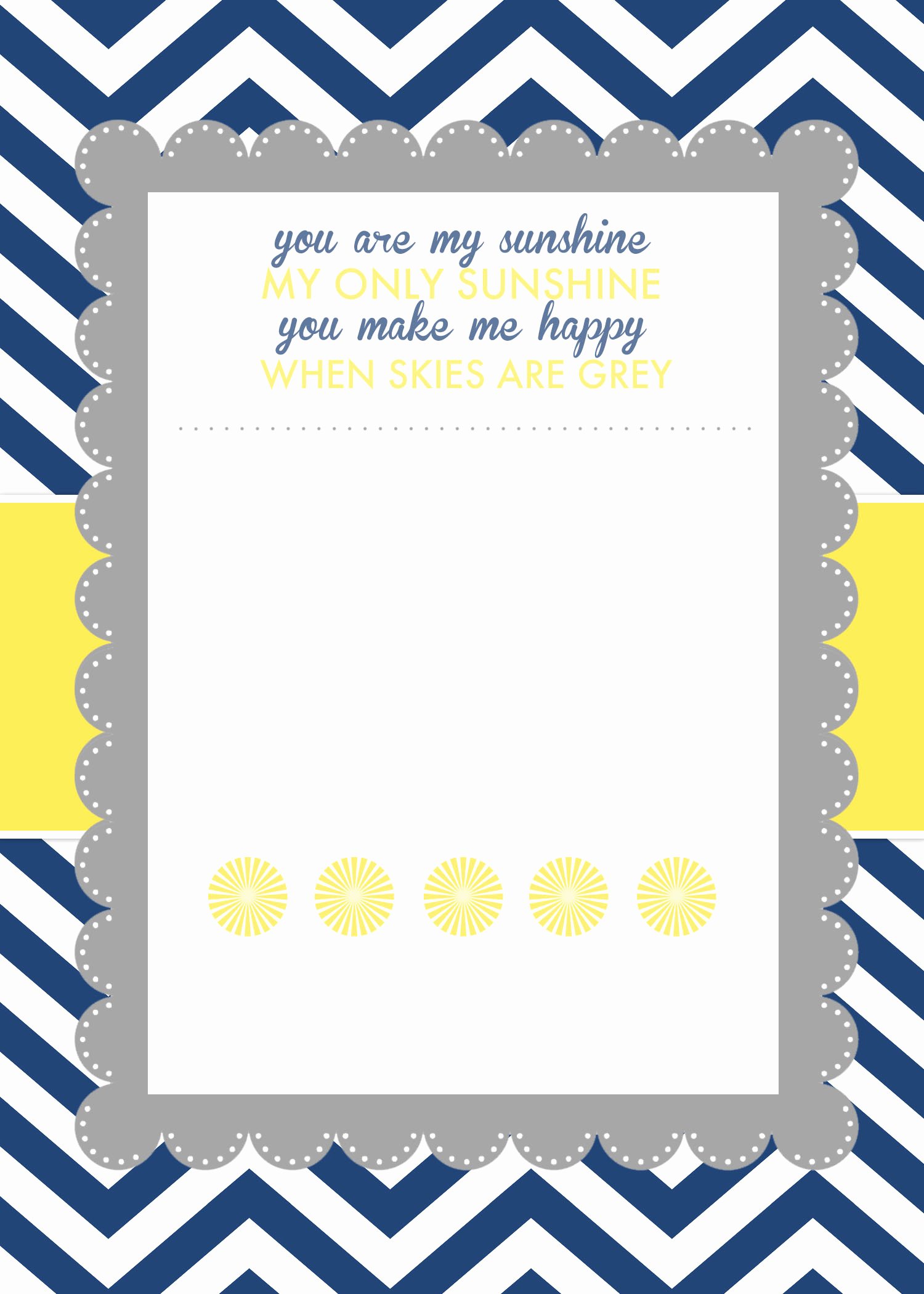 Blank Baby Shower Invitation Template New You are My Sunshine Baby Shower Printables How to Nest