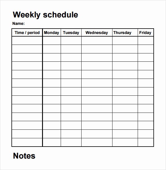 Blank Daily Schedule Template Beautiful Blank Schedule Template 6 Download Free Documents In Pdf