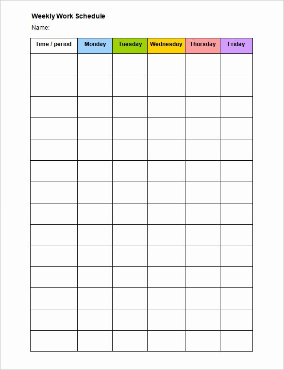 Blank Daily Schedule Template Best Of Schedule Templates