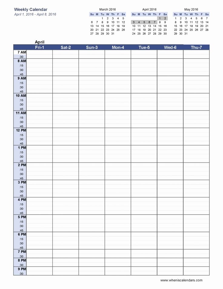 Blank Daily Schedule Template Elegant 6 Week Blank Schedule Template Weekly Calendar Template
