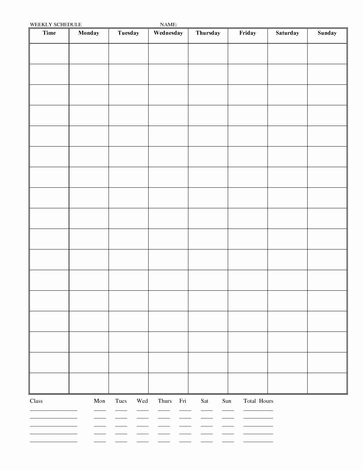 Blank Daily Schedule Template Lovely 10 Best Of Free Printable Blank Employee Schedules