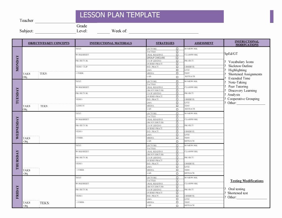 Blank Lesson Plan Template Free Beautiful 44 Free Lesson Plan Templates [ Mon Core Preschool Weekly]
