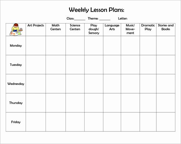 Blank Lesson Plan Template Free New Free 8 Weekly Lesson Plan Samples In Google Docs