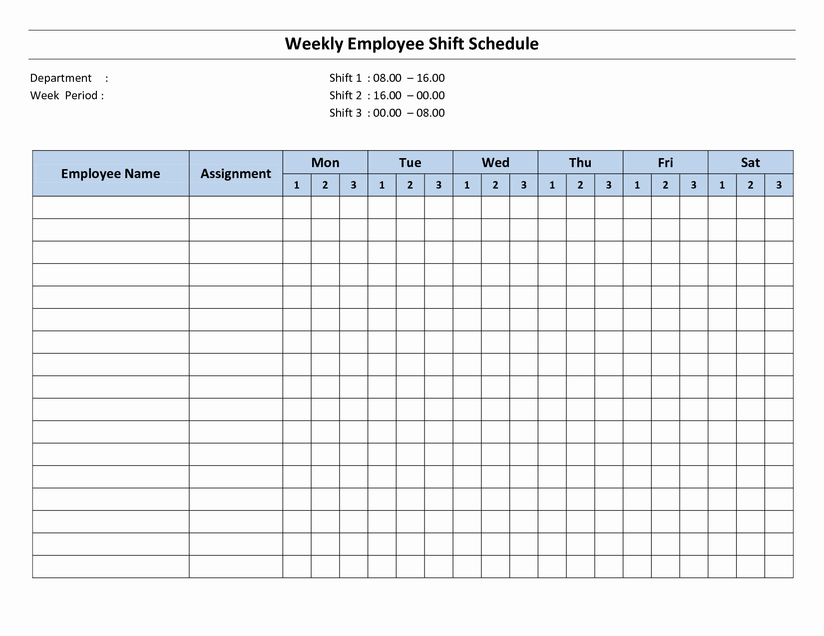 Blank Monthly Schedule Template Beautiful Free Printable Employee Work Schedules