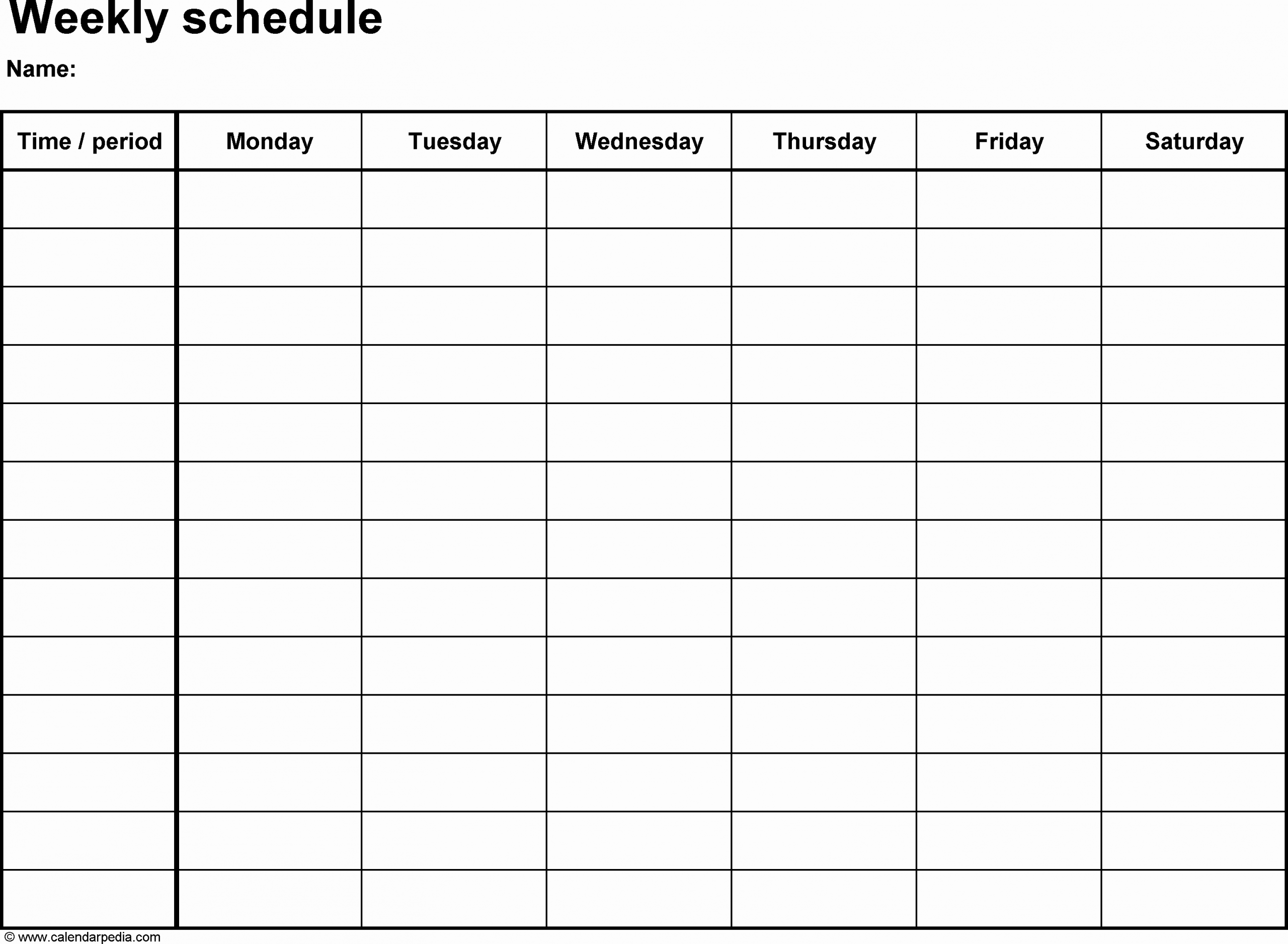 Blank Monthly Schedule Template Fresh Weekly Pregnancy Blank Templates 2016