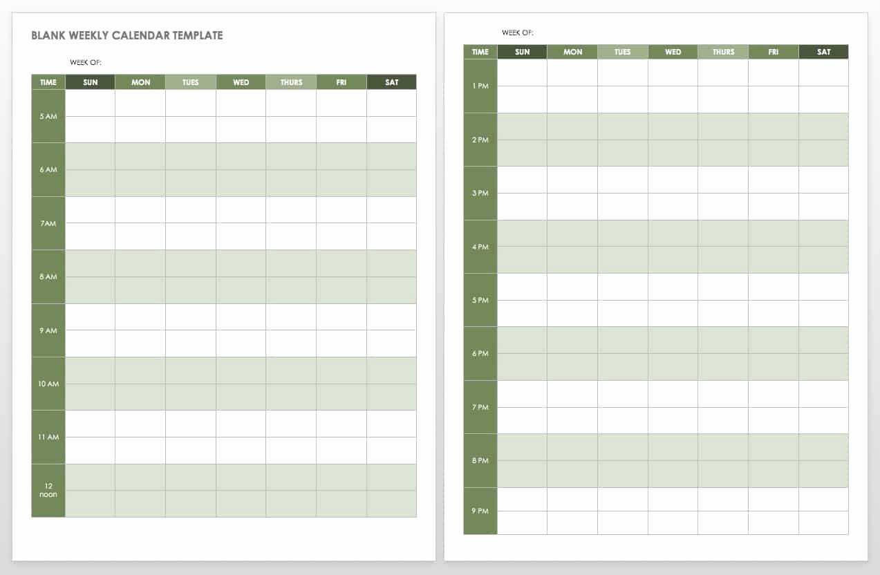 Blank Monthly Schedule Template Lovely 15 Free Weekly Calendar Templates