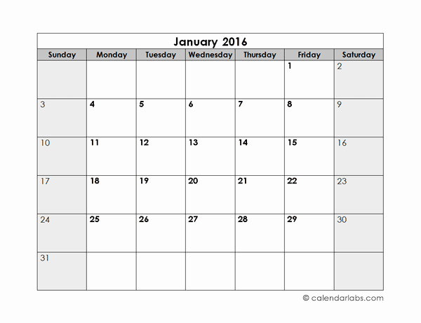 Blank Monthly Schedule Template Luxury 2016 Blank Monthly Calendar Free Printable Templates