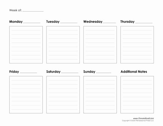 Blank Monthly Schedule Template Luxury Weekly Calendar Template Improve Your Productivity