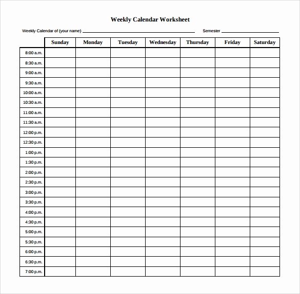 Blank Monthly Schedule Template New Free 15 Sample Blank Calendar Templates In Pdf