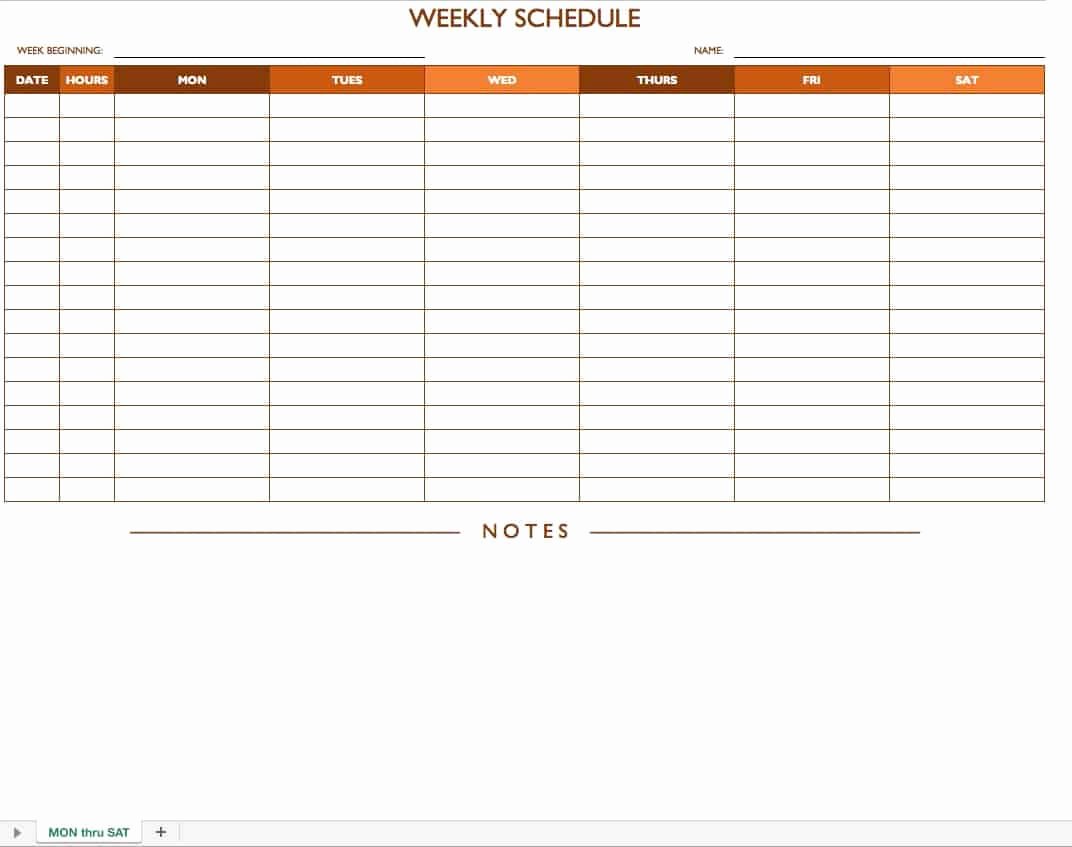 Blank Monthly Schedule Template New Free Work Schedule Templates for Word and Excel Smartsheet