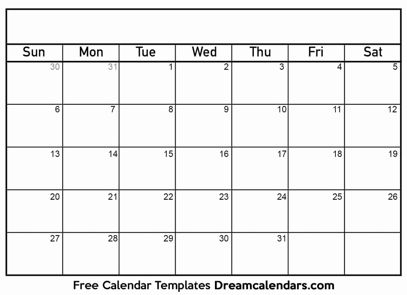 Blank Monthly Schedule Template New Printable Blank Calendar 2020