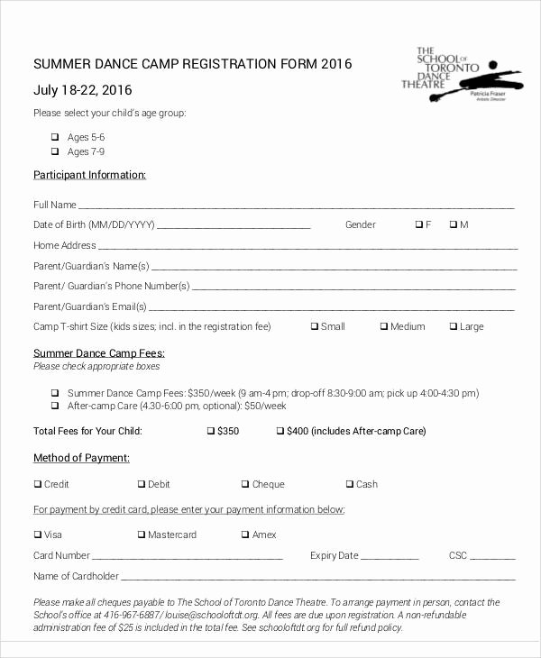 Blank Registration form Template Elegant 50 Registration forms In Pdf