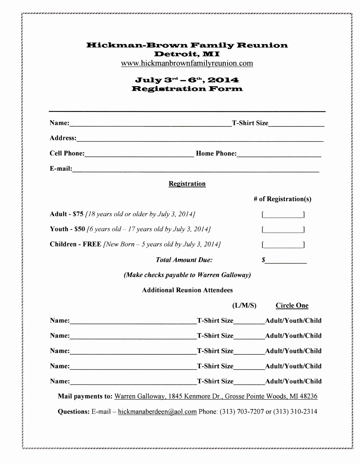 Blank Registration form Template Lovely Hickmanbrown Family Blog