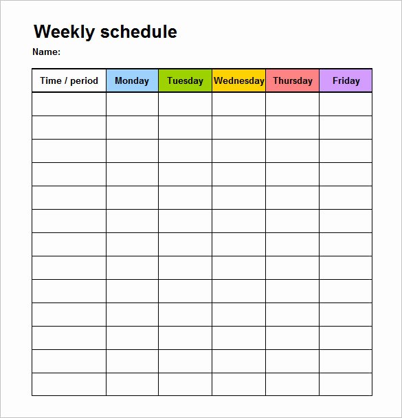 Blank School Schedule Template Best Of Homeschool Schedule Template