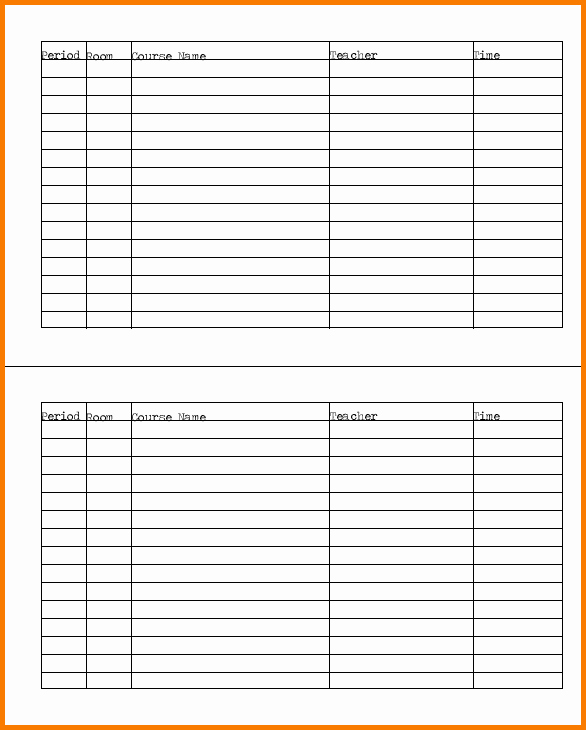 Blank School Schedule Template Unique School Schedule Template