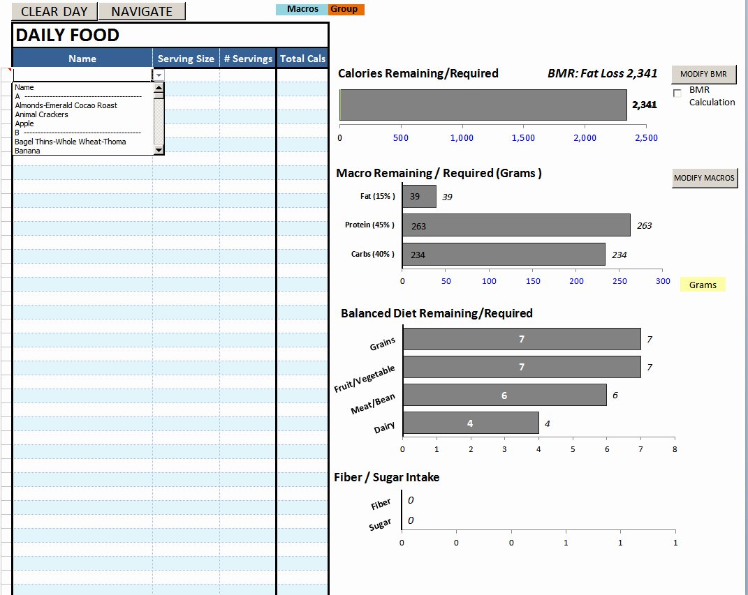 Bodybuilding Meal Planner Template Awesome Nutrition Spreadsheet Template Inside Best Excel Sheet