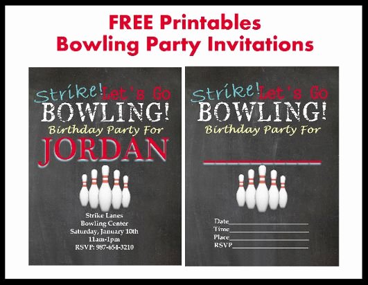 Bowling Invitations Free Template Fresh 17 Best Bowling Printables Images On Pinterest