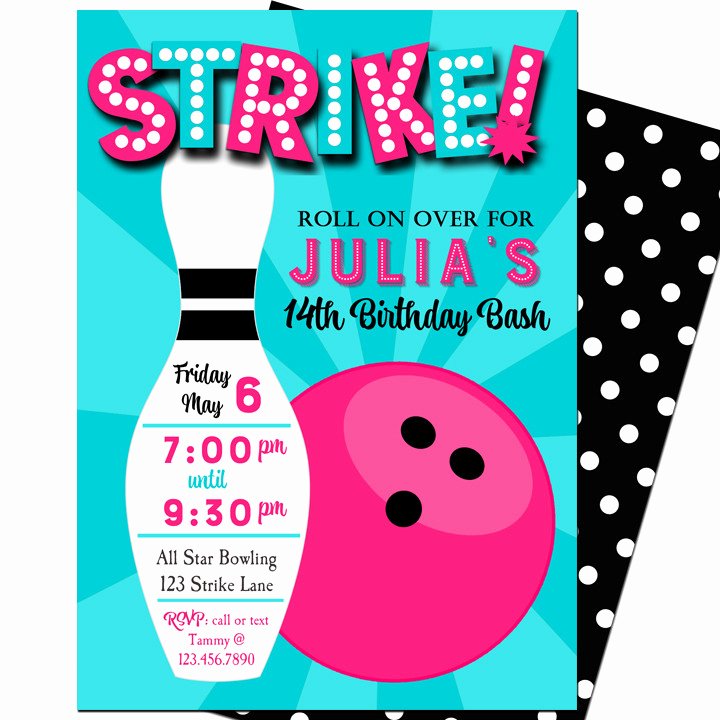 Bowling Invitations Free Template Fresh Strike Bowling Party Invitation by that Party Chick