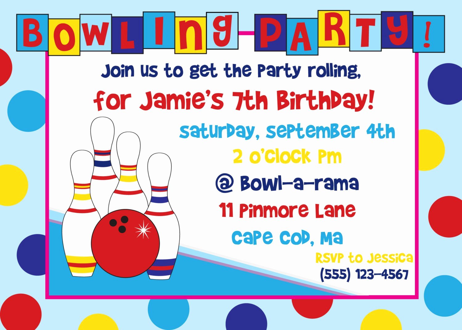 Bowling Invitations Free Template Inspirational Bowling Birthday Party Invitations Free Templates