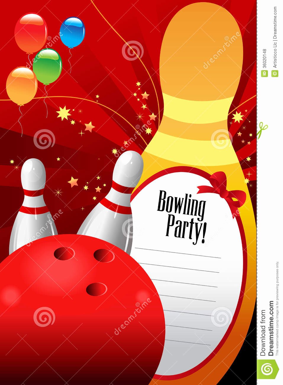 Bowling Invitations Free Template Lovely Bowling Party Invitation Template Royalty Free Stock