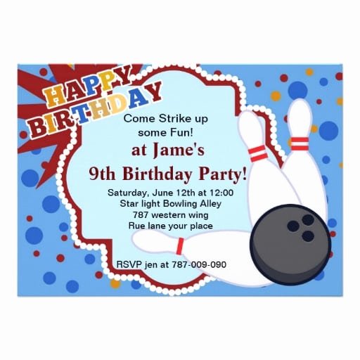 Bowling Invitations Free Template Lovely Free Bowling Birthday Invitation Template