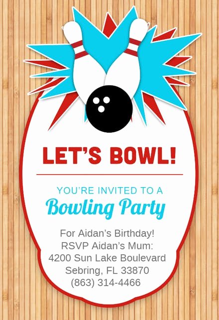 Bowling Invitations Free Template Lovely Sports &amp; Games Invitation Templates Free