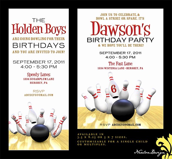 Bowling Invitations Free Template Luxury 24 Outstanding Bowling Invitation Templates &amp; Designs