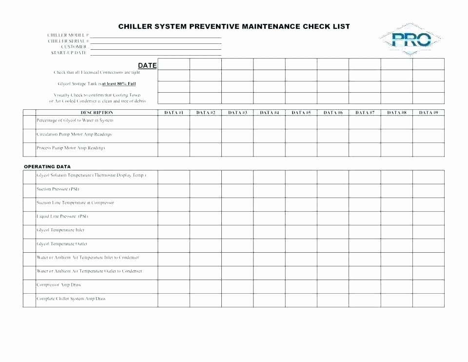 Building Maintenance Schedule Excel Template Elegant Facility Maintenance Plan Template