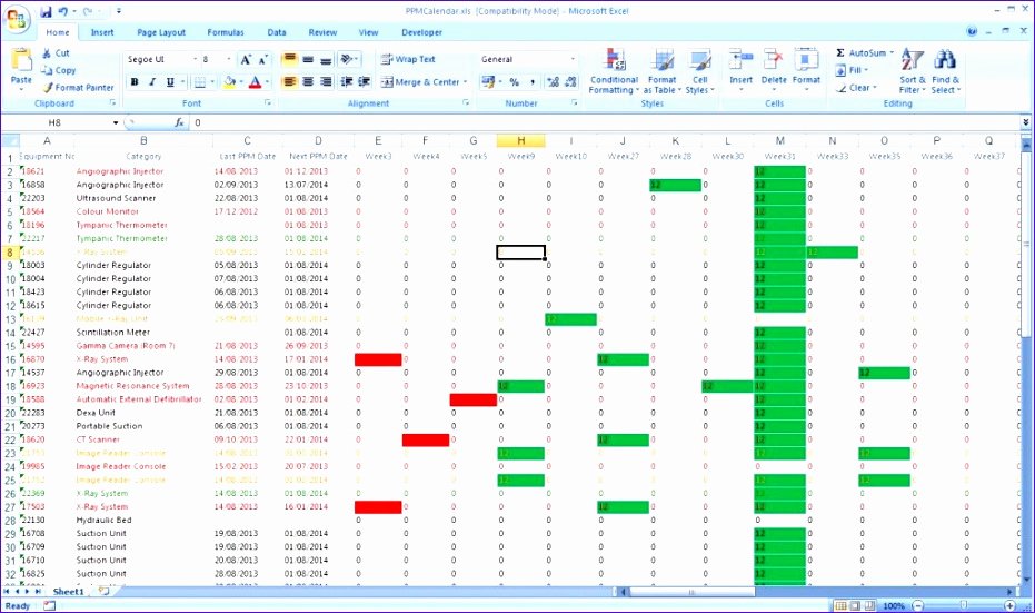 Building Maintenance Schedule Excel Template Lovely 6 Preventive Maintenance Template Excel Exceltemplates