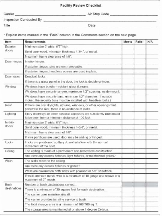 Building Maintenance Schedule Template Inspirational Facility Maintenance Checklist Template Word Excel formats