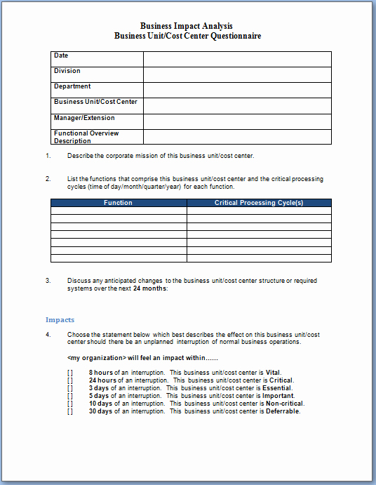 Business Analysis Plan Template Awesome Products