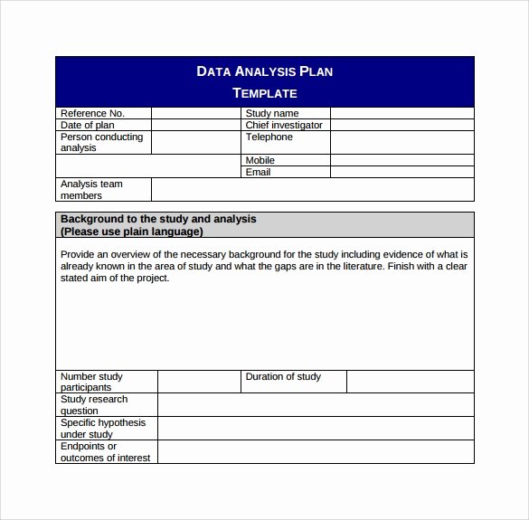 Business Analysis Plan Template Best Of Free 6 Data Analysis Samples In Google Docs