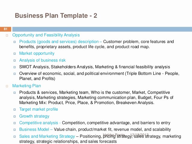 Business Analysis Plan Template Luxury Fundamentals Of Strategic Planning Helder Ponte