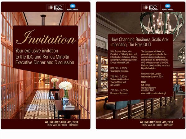 Business Dinner Invitation Template Awesome 47 Dinner Invitation Templates Psd Ai