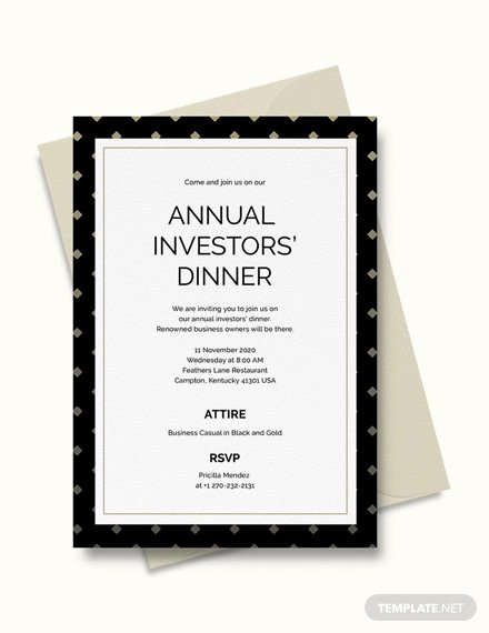 Business Dinner Invitation Template Inspirational 30 Best Business Invitations Psd Ai Vector Eps